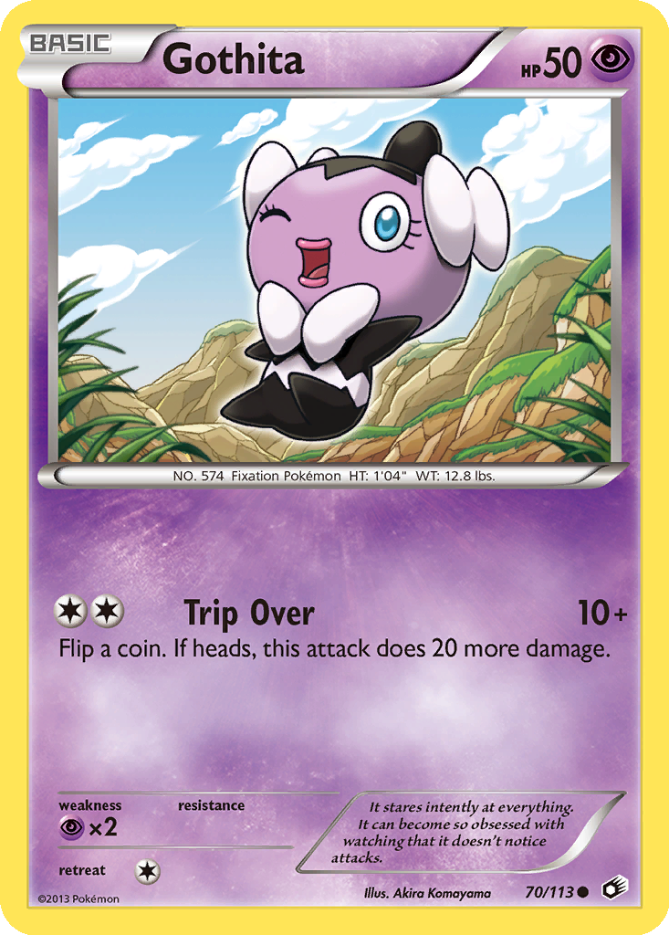 gothita pokemon card Cards | Dex Psychic Psychic Fortunate Eye Look at the top 5 cards of your opponents deck and put them back in any order Gothita AR 121/086 SV11W Full
