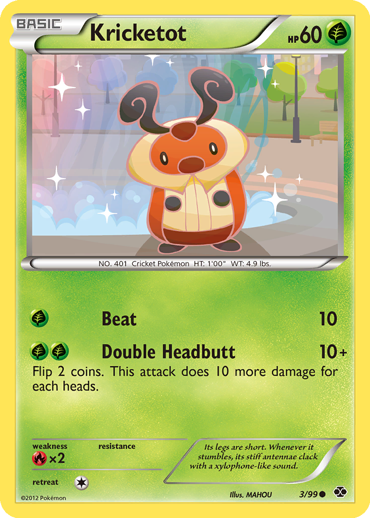kricketot pokemon card value Pokmon LV.9 Ability Swelling TuneYour Grass Pokmon in play Kricketot - 5/122 (Reverse Foil)