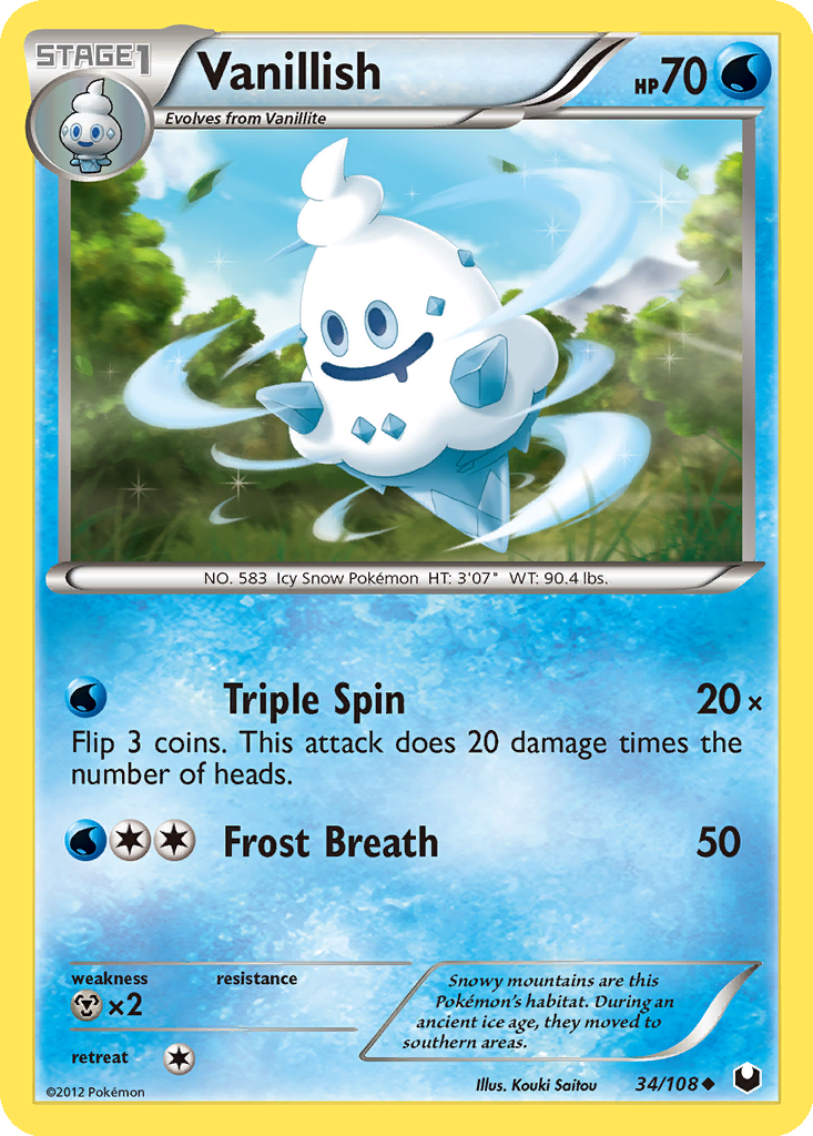 pokemon vanillish card Vanillish (34/145)
