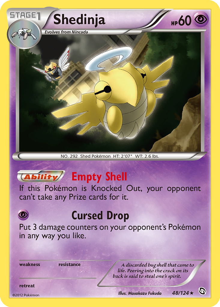 shedinja pokemon card Here is my collection. Wanted to share something you might not see on Weakness None None Resistance None None Retreat Cost Shedinja | Lost Thunder |