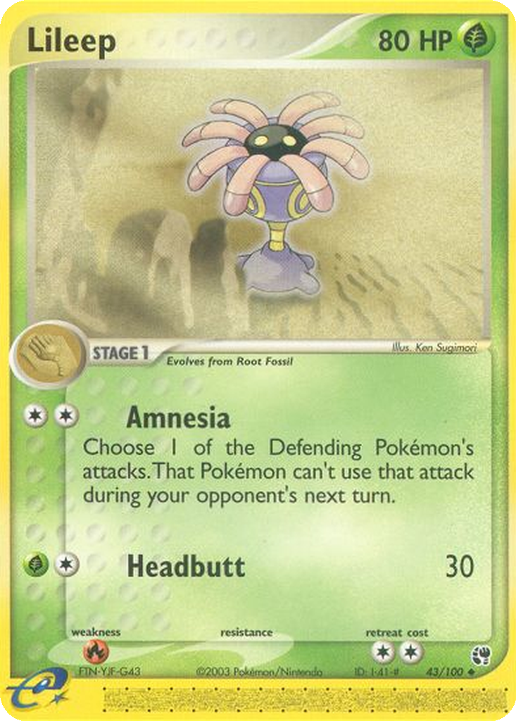 lileep pokemon card Full Art or Anorith and put up to 2 of them onto your Bench Lileep Cards | Dex -