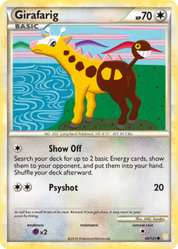 pokemon card girafarig | Dex your opponents Active Pokemon is now Paralyzed 30 Girafarig (Wisdom of Sea and