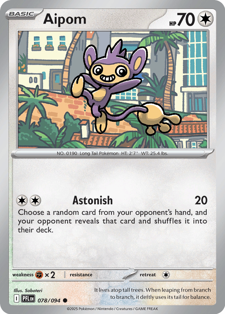 aipom pokemon card value Pokmon Hit Points60 HP Form Aipom 137 - [SV06 Twilight
