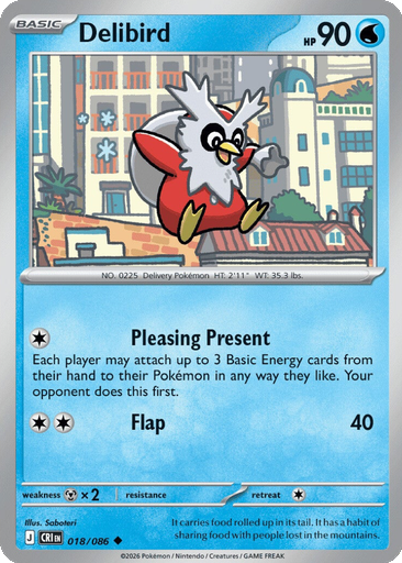 pokemon card delibird Pokemon Delibird 152/132 Mega Evolution Illustration Rare Card NM