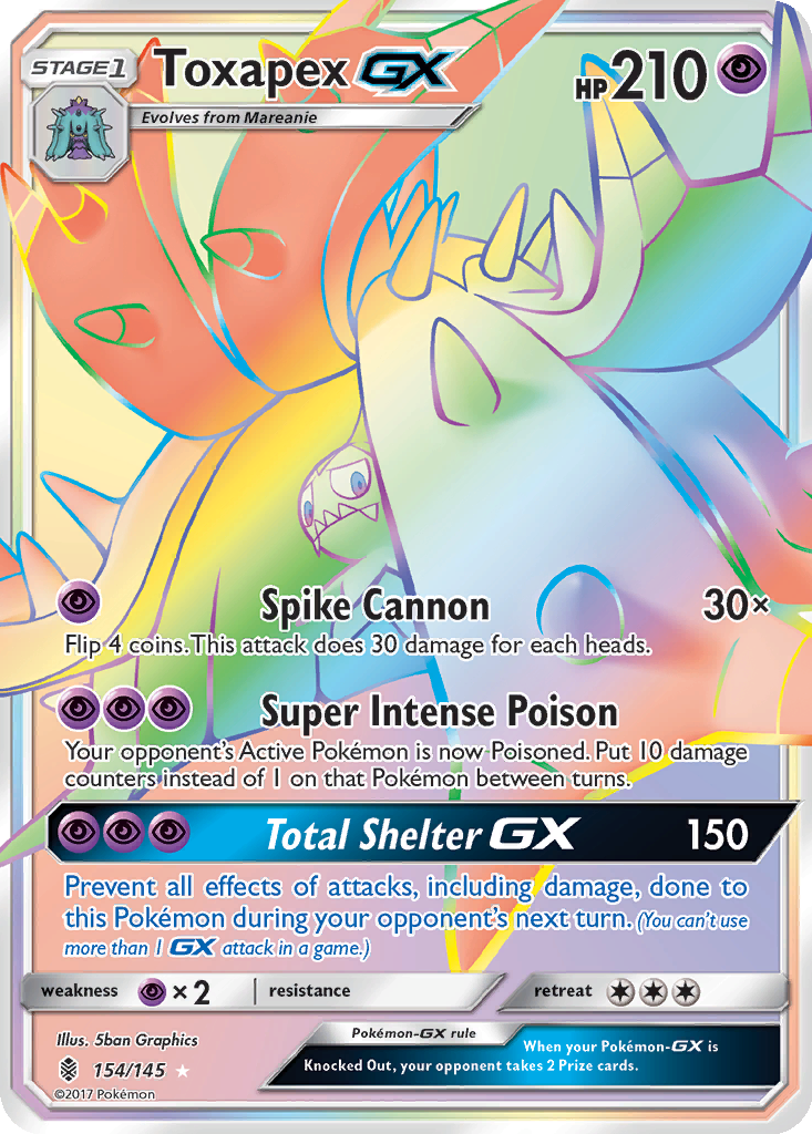 toxapex pokemon card value Toxapex GX Metal Gold Foil Pokemon Card Fan Art Card Rare!