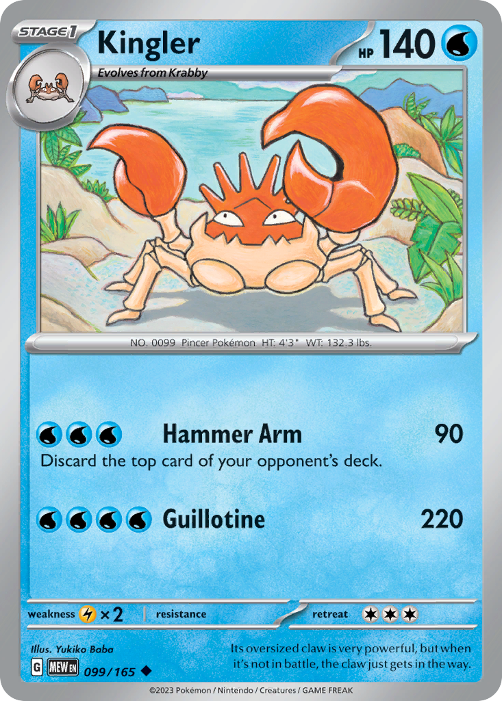 Kingler Cards | Dex - for TCG Collectors