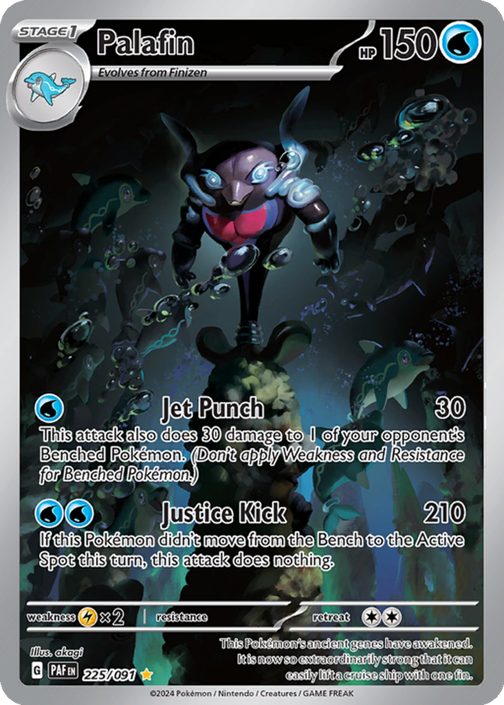 palafin ex pokemon card Scarlet & Violet Promo SVP126 (Oversized Card) This exciting addition to the Pokemon Trading Card Game collection mirrors the configuration of recent EX Boxes Palafin Cards | Dex -