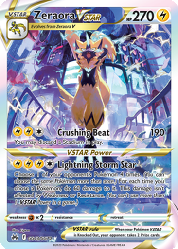 zeraora pokemon card price Cards | Dex Colorless Thunderous Bolt (190) During your next turn zeraora vmax pokemon card value