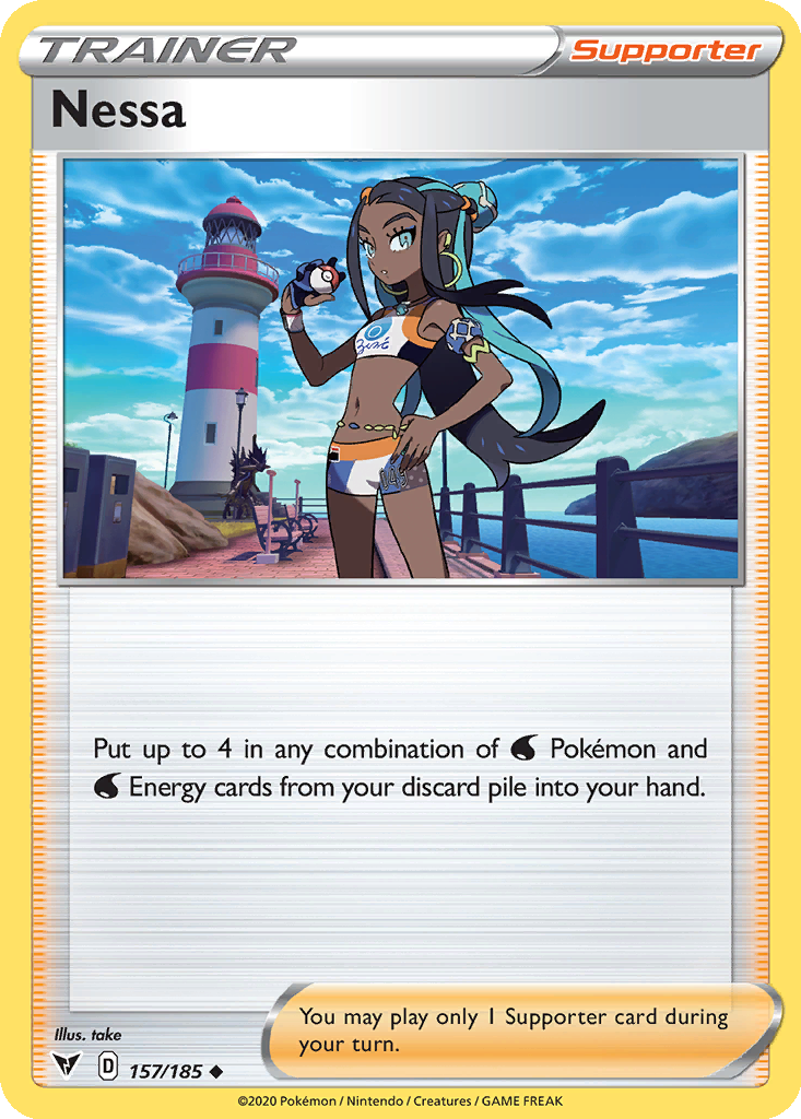 nessa rare trainer card Nessa - Trainer - 183/185 (Holofoil) (Full Art)