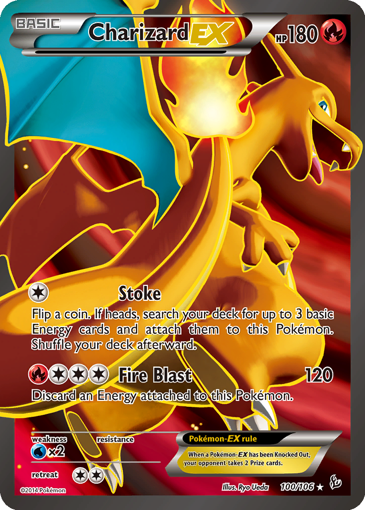 charizard pokemon card 180 hp Pokemon Charizard EX 11/83 Ultra Extended Holo Rare Card 180 HP