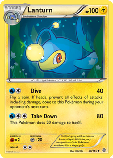 lantern pokemon card Lanturn ex (Wisdom of Sea and Sky #204/241, 2-Stars)